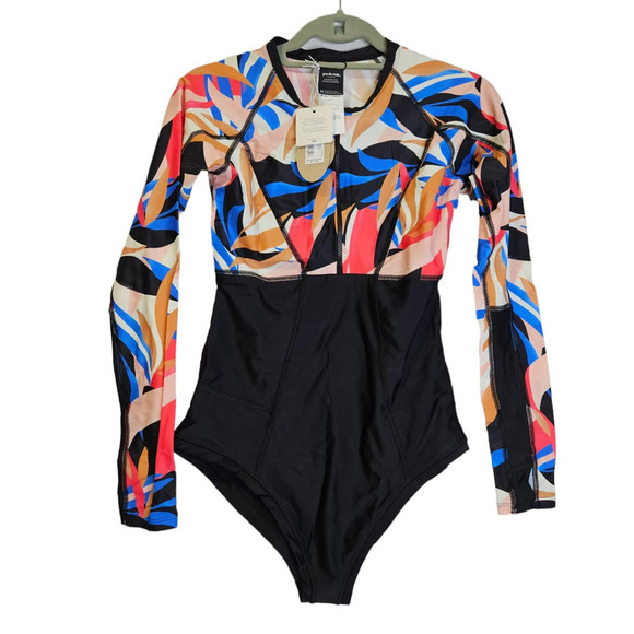 NEW Prana M Mckayla One Piece Swimsuit UPF 50+ Surf Long Sleeve